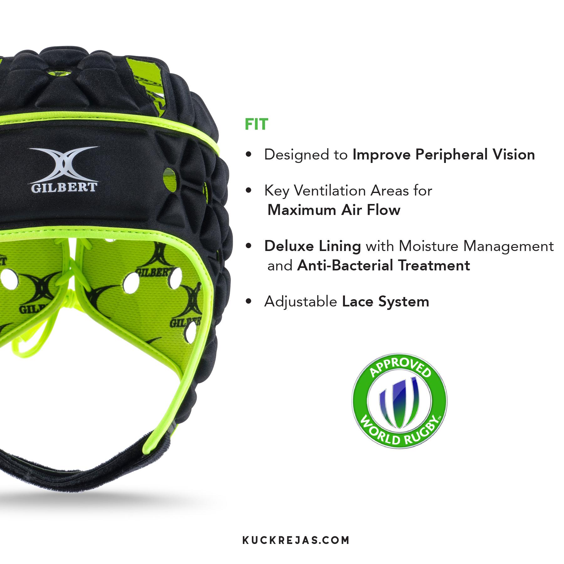 Gilbert Air Headguard - Black/Green - Image 3